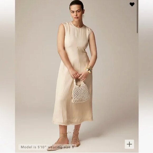 J. Crew Dresses & Skirts - Fringe-trim dress in glossy twill